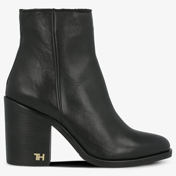Damskie botki / sztyblety TOMMY HILFIGER MONO COLOR HEELED BOOT fw0fw04279990 kolor czarny