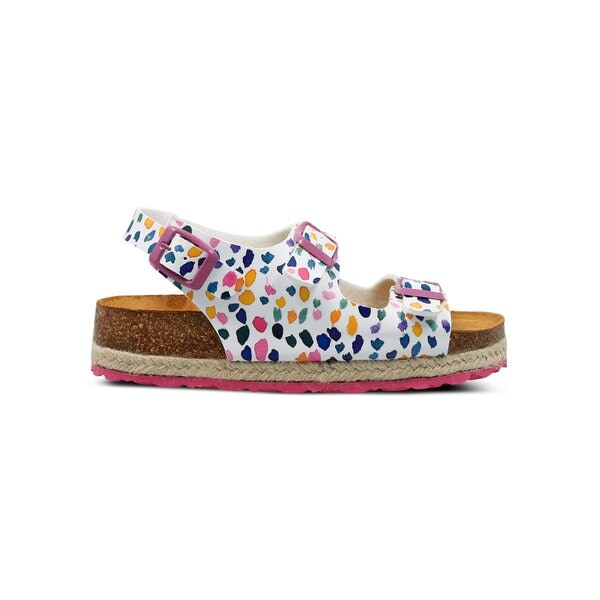 Dziecięce sandały / klapki PAEZ BIO CONGO PRINT PAINT DOTS WHITE 1832752k07-100 kolor biały