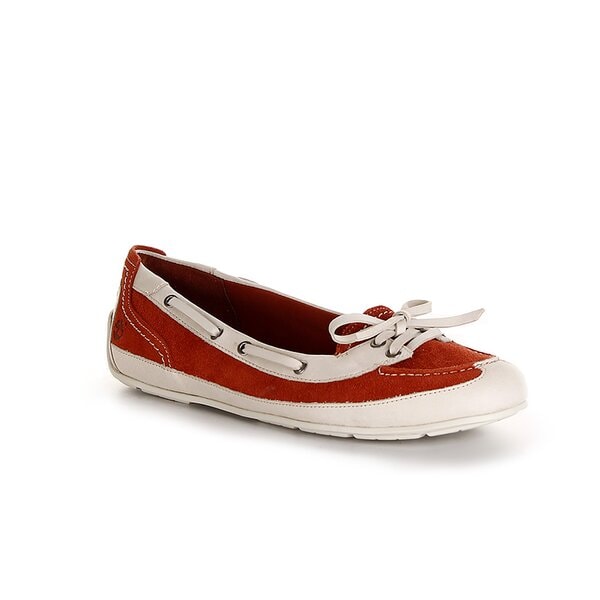 Damskie baleriny (buty) TIMBERLAND EK BOOTHBAY BOAT SHOE 3912r kolor czerwony
