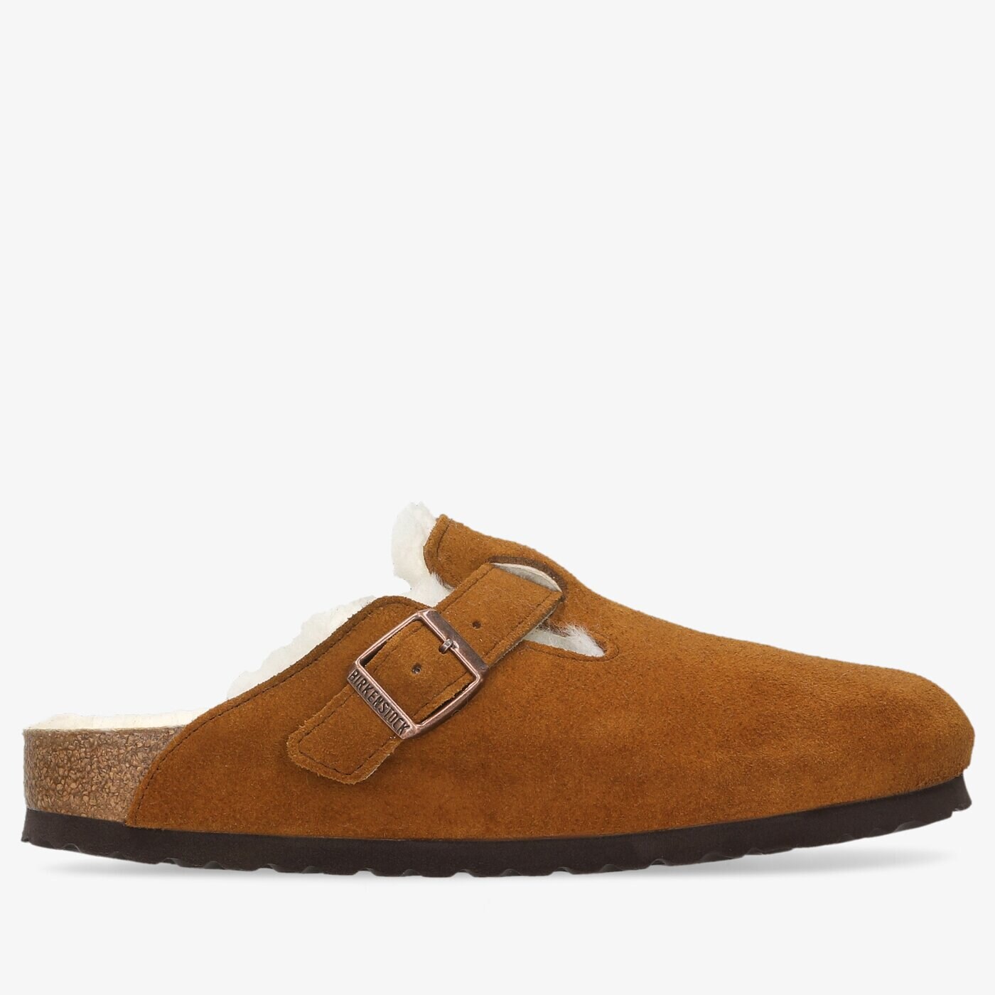 Damskie klapki BIRKENSTOCK BOSTON VL/FELL 1001141 kolor brązowy