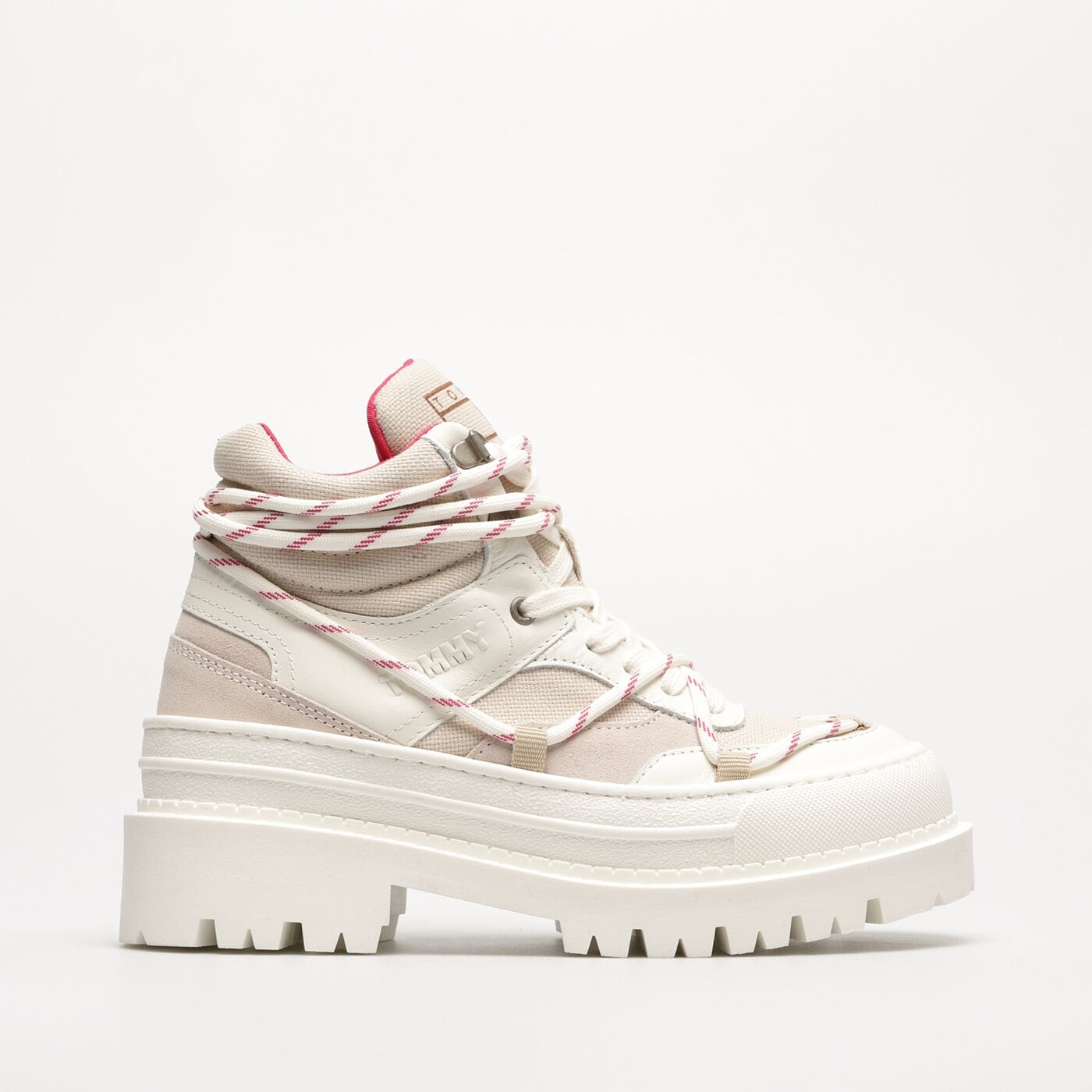 Damskie buty za kostkę TOMMY HILFIGER TJW HYBRID BOOT en0en02338ybi kolor beżowy