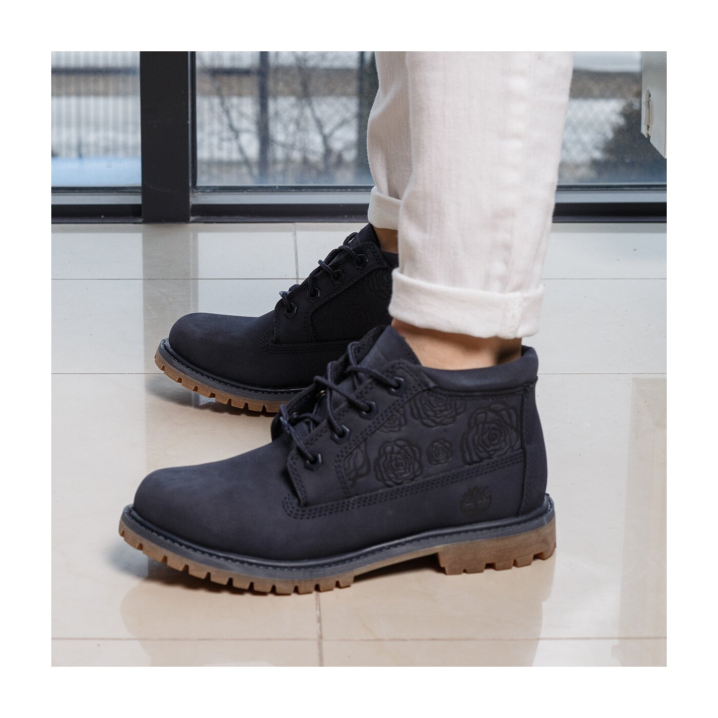 Damskie trapery TIMBERLAND NELLIE CHUKKA DOUBLE a1ku6 kolor granatowy