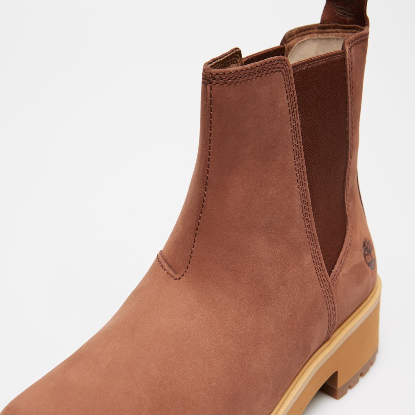 Damskie botki / sztyblety TIMBERLAND CARNABY COOL MID CHELSEA BOOT tb0a2czqem51 kolor brązowy