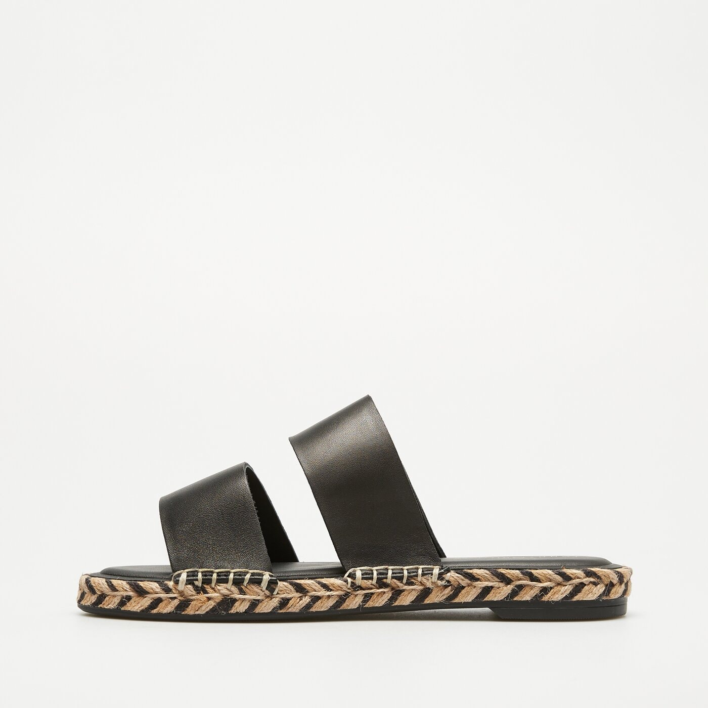 Damskie klapki TOMMY HILFIGER TH LEATHER FLAT ESP SANDAL fw0fw07931bds kolor czarny