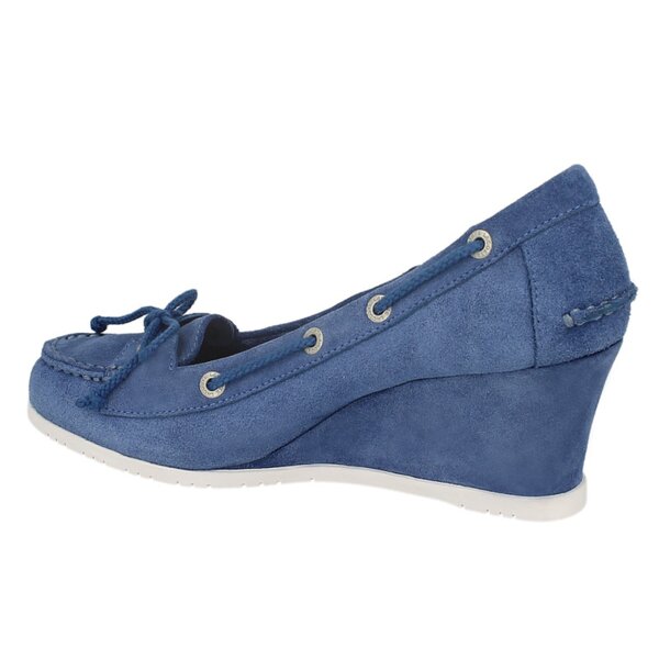 Damskie mokasyny i półbuty LACOSTE CORBON MID WEDGE 2 727srw1227125 kolor granatowy