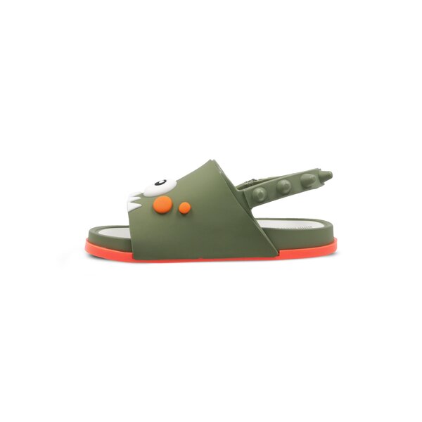 Dziecięce sandały / klapki MELISSA MINI MELISSA BEACH SLIDE DINO BB 3244453418 kolor khaki