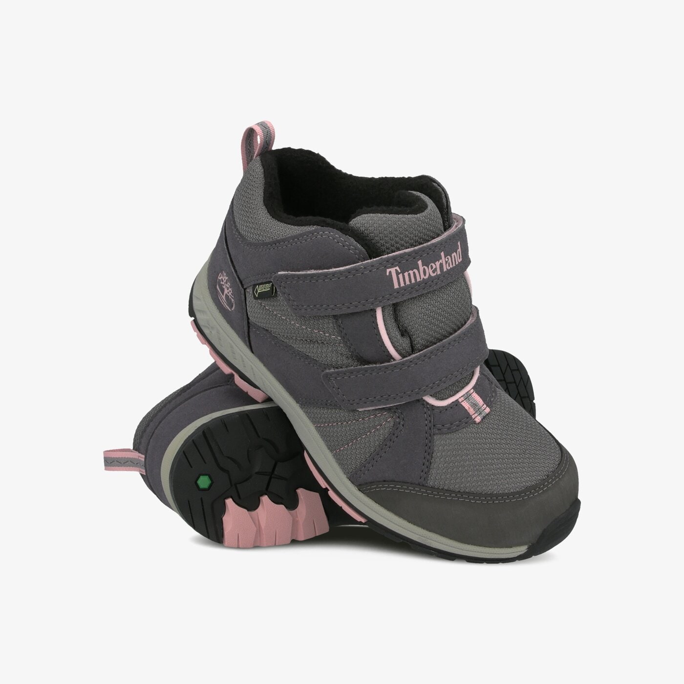 Dziecięce buty outdoor / trekkingowe TIMBERLAND NEPTUNE MID GTX 2STRAP WL tb0a1xhw0331 kolor szary