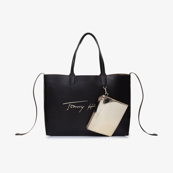 Damska torebka TOMMY HILFIGER TOREBKA ICONIC TOMMY TOTE aw0aw10457bds kolor czarny