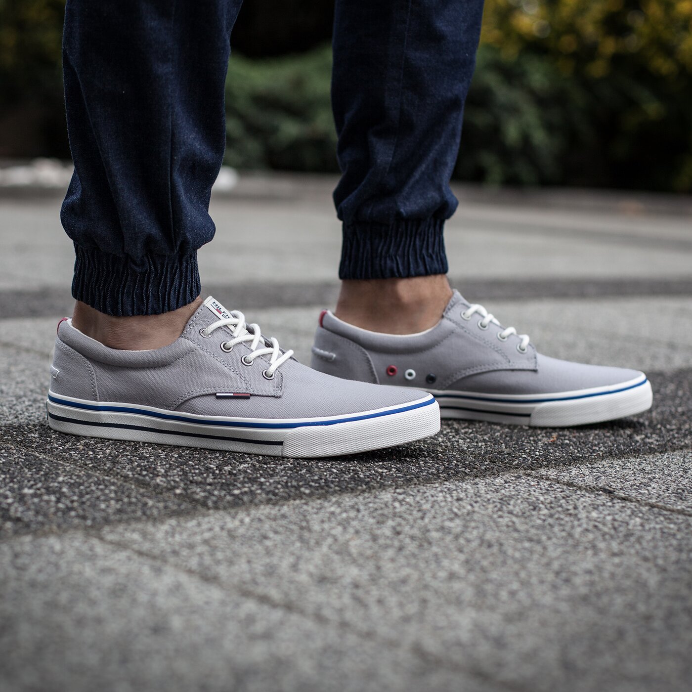 Męskie trampki TOMMY HILFIGER V2385IC 1D1 em56820815051 kolor szary