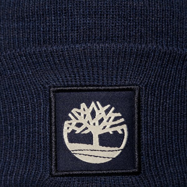 Damska czapka zimowa TIMBERLAND CZAPKA CUFFED BEANIE WITH PATCH tb0a2p3y4511 kolor granatowy
