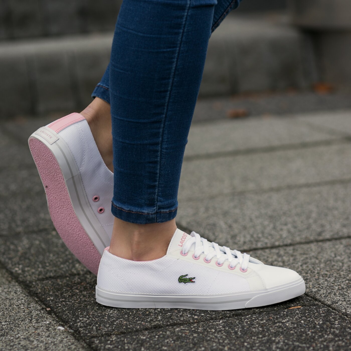 Dziecięce trampki LACOSTE MARCEL 416 1 732spj0121001 kolor biały