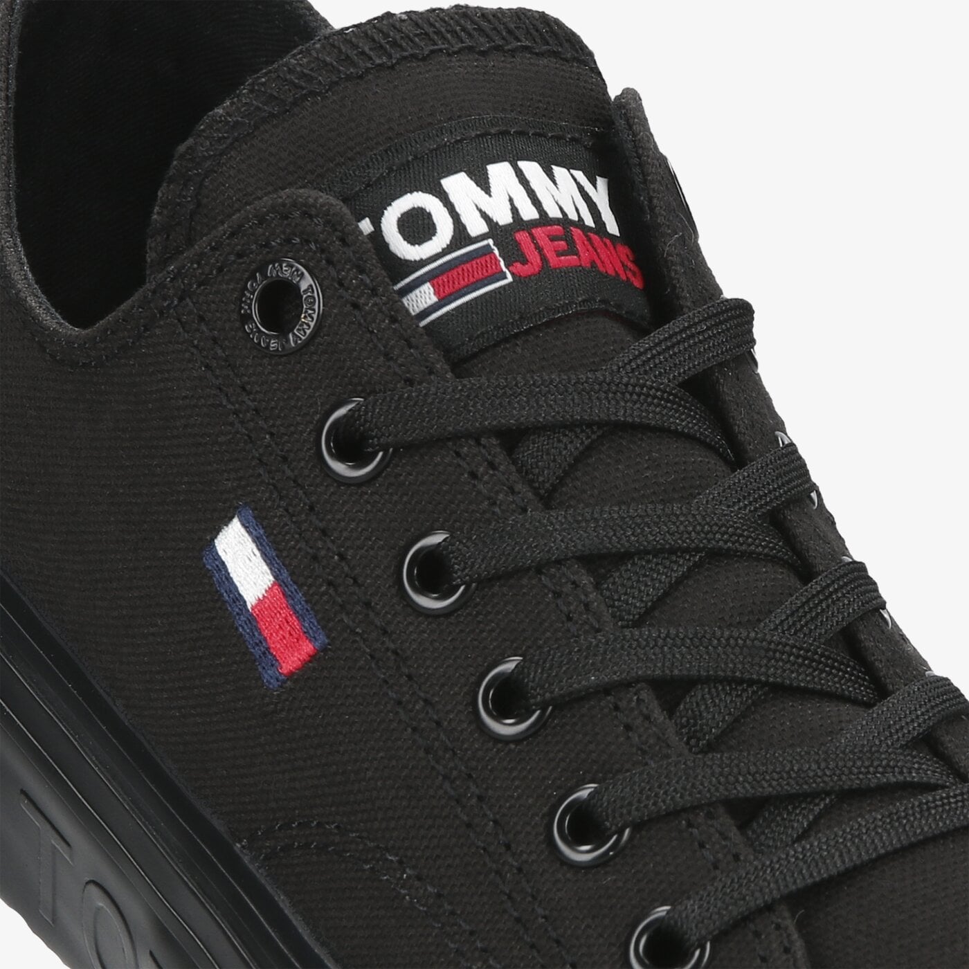 Damskie trampki TOMMY HILFIGER TOMMY JEANS FLATFORM VULC en0en01371bds kolor czarny