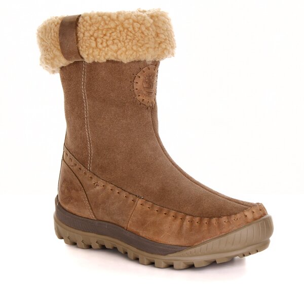 Damskie buty outdoor (trekkingowe) TIMBERLAND EK MOUNT HOLLY ALL LTHR MID ZIP 19629 kolor brązowy
