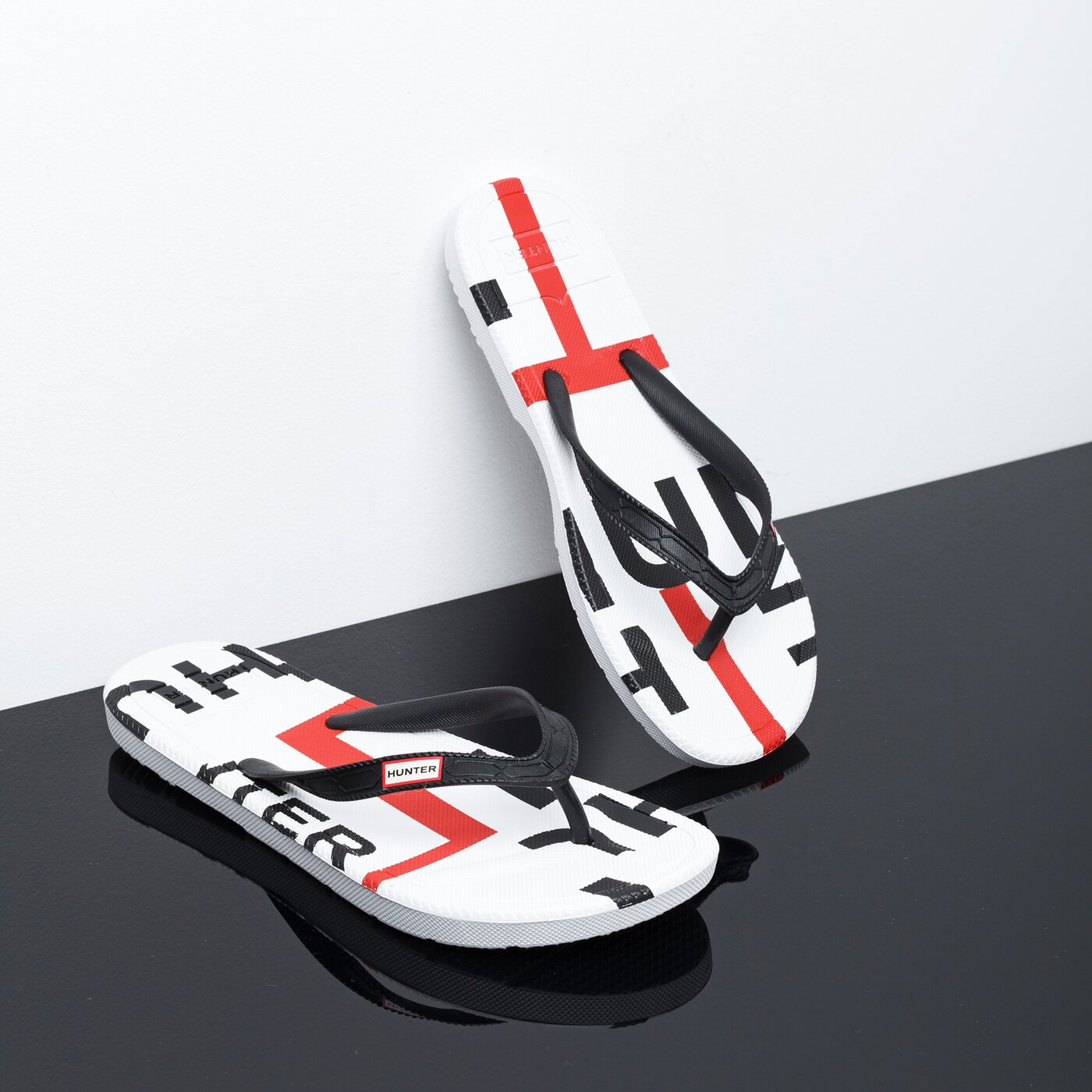 Damskie klapki HUNTER EXPLODED LOGO FLIP FLOP wfd1058exlblk kolor multicolor