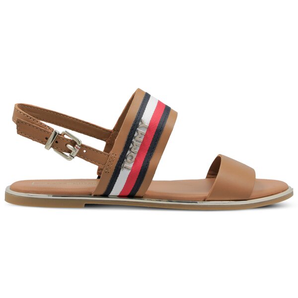 Damskie sandały TOMMY HILFIGER JENNIFER 34C FLAT SANDAL CORPORATE RIBBON #fw0fw04049929# kolor brązowy