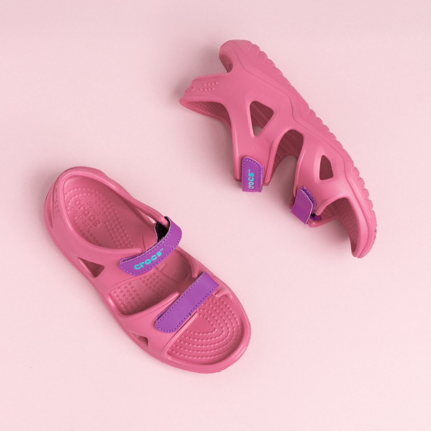 Dziecięce sandały / klapki CROCS SWIFTWATER RIVER SANDAL K 20498860ok kolor różowy