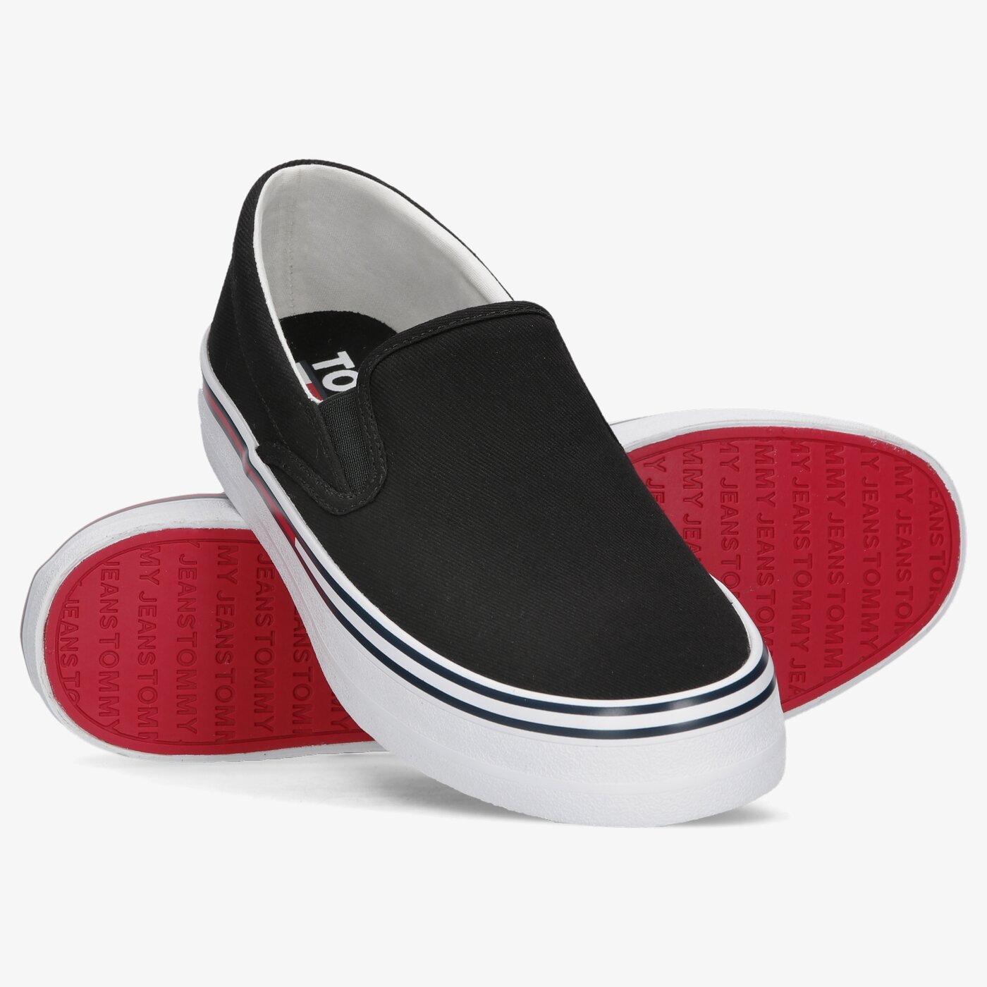 Męskie trampki TOMMY HILFIGER TOMMY JEANS ESSENTIAL SLIPON em0em00961bds kolor czarny