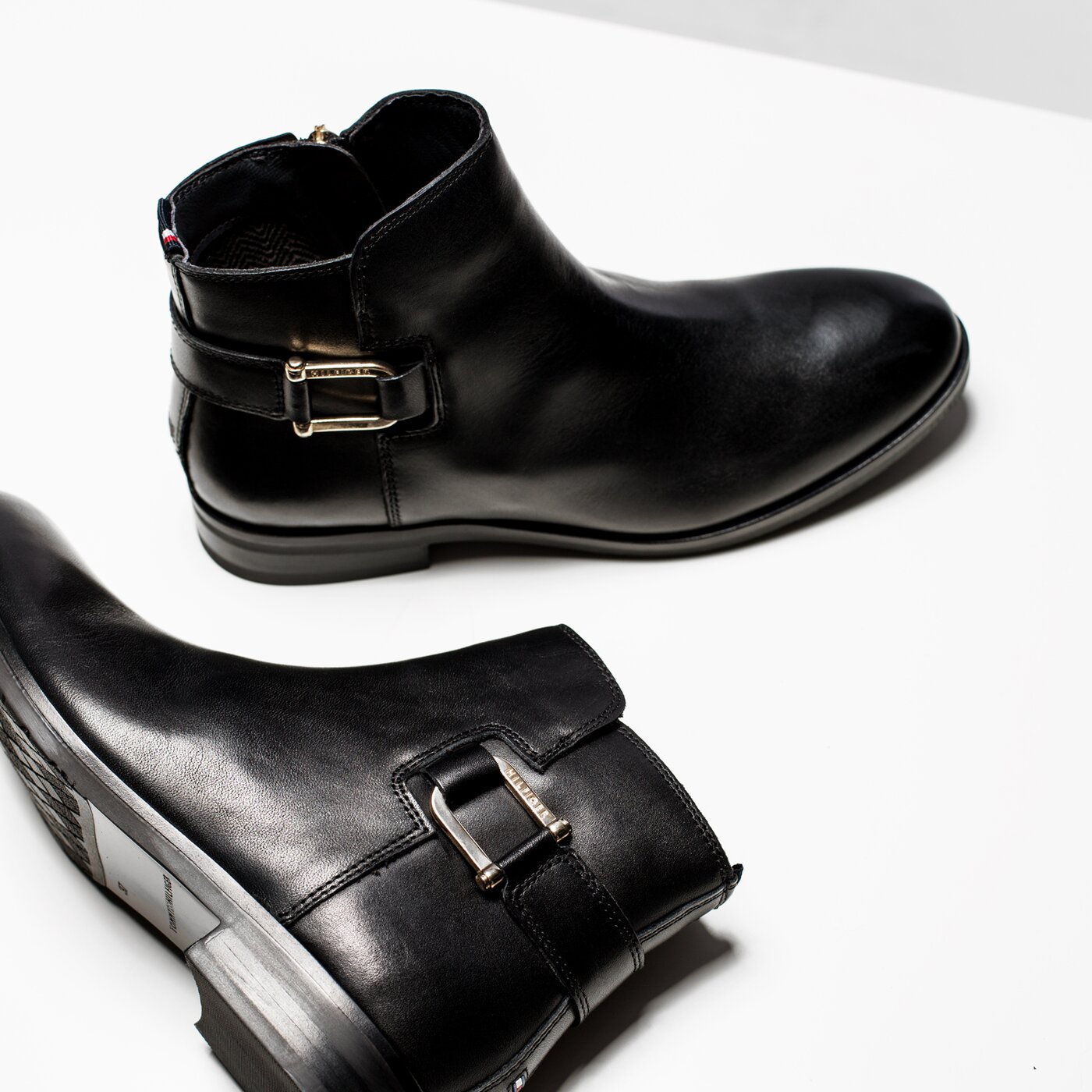 Damskie buty za kostkę TOMMY HILFIGER B1285ERRY 17A fw56821459990 kolor czarny