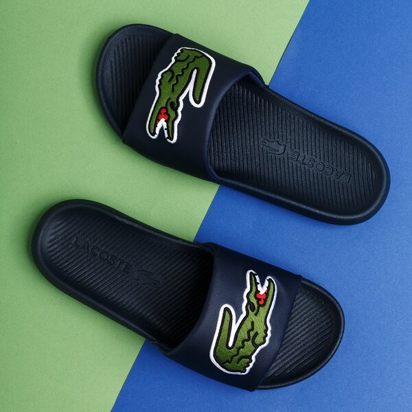 Męskie klapki LACOSTE CROCO SLIDE 120 2 US 739cma00622s3 kolor granatowy