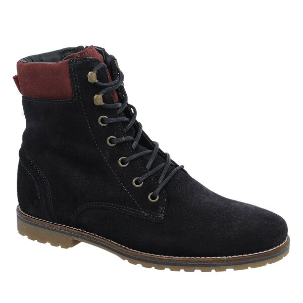 Damskie botki / sztyblety TOMMY HILFIGER WERA 34B  fw56817761403 kolor granatowy