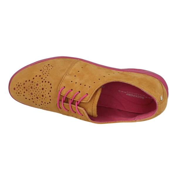 Damskie półbuty ROCKPORT TWZ II PERF DERBY v77222 kolor pomarańczowy