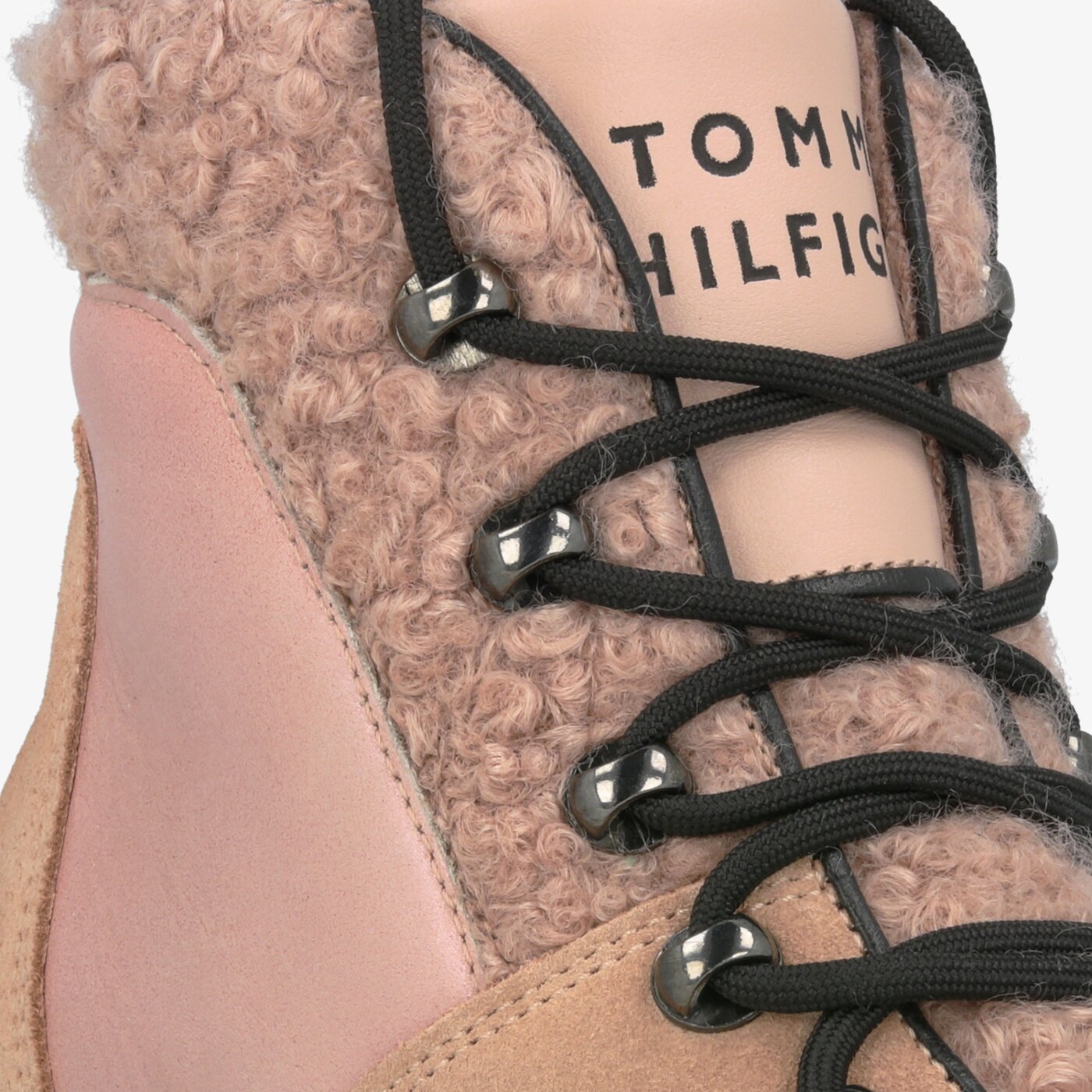 Damskie botki / sztyblety TOMMY HILFIGER COSY OUTDOOR BOOTIE fw0fw04349674 kolor różowy