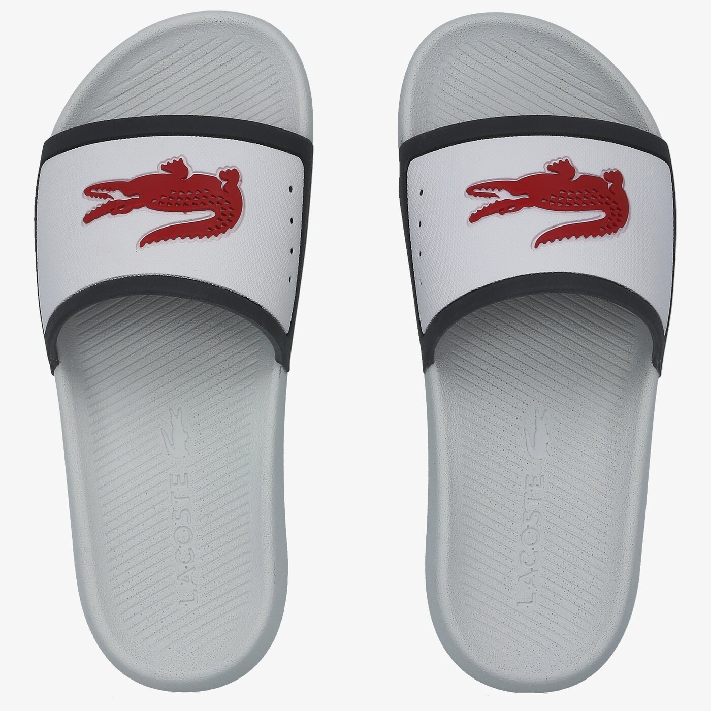 Damskie klapki LACOSTE CROCO SLIDE TRI 3 CFA 739cfa0044407 kolor biały