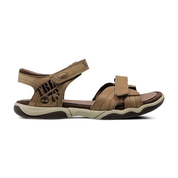 Dziecięce sandały / klapki TIMBERLAND EK OAK BLUFFS LEATHER 2 STRAP 2190a kolor brązowy