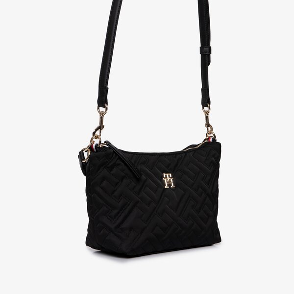 Damska torebka TOMMY HILFIGER TOREBKA MY TOMMY IDOL SHOULDER BAG MONO aw0aw13146bds kolor czarny
