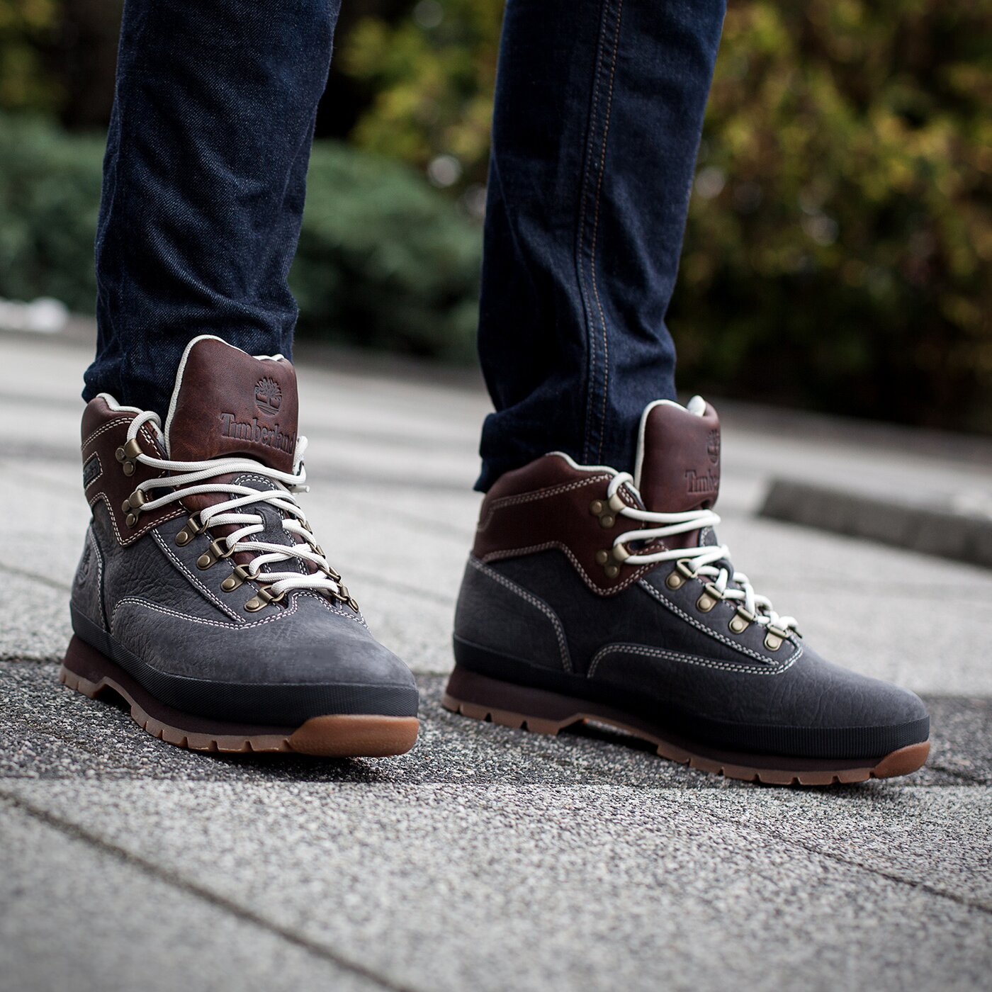 Męskie buty outdoor (trekkingowe) TIMBERLAND EURO HIKER LT WP a17m8 kolor szary