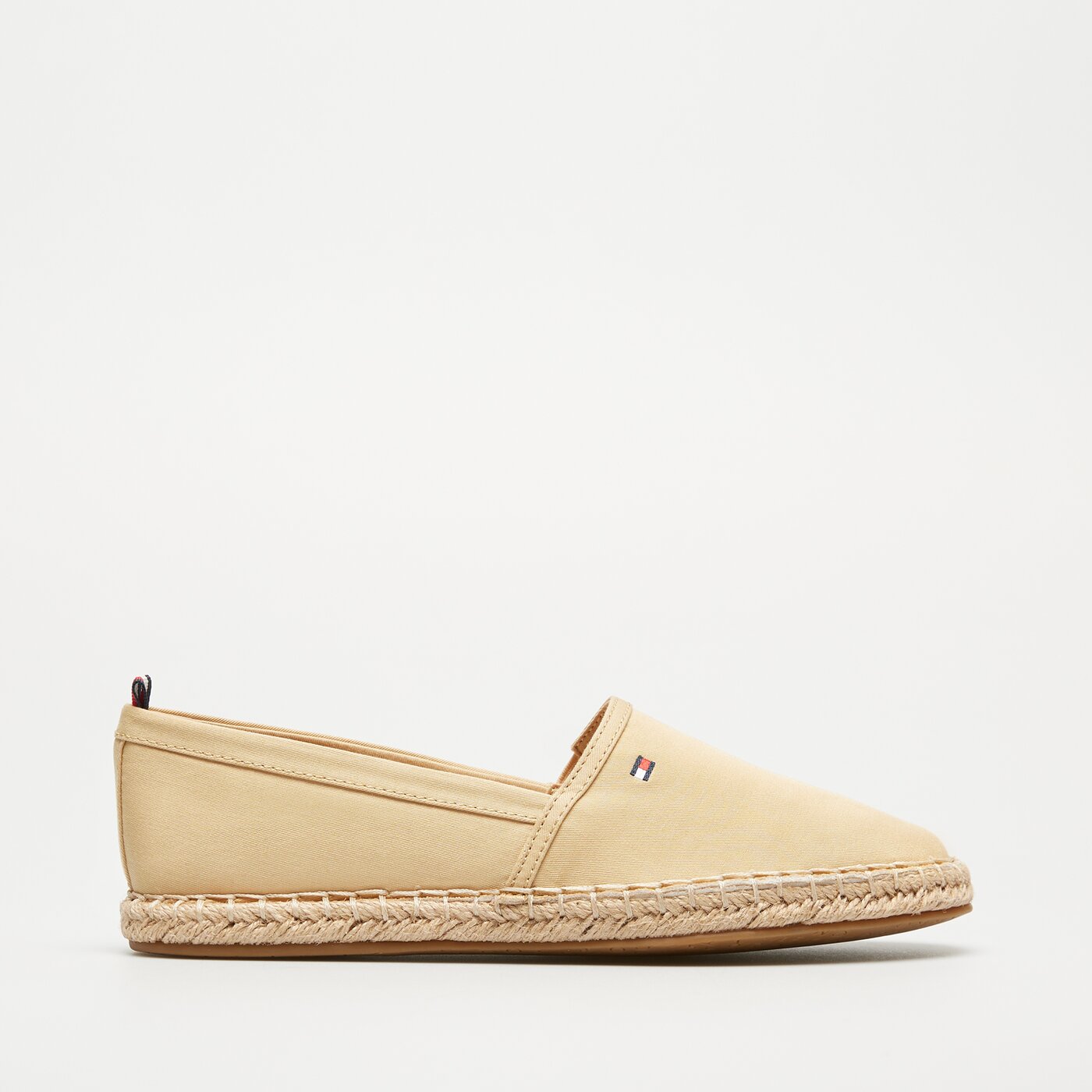 Damskie espadryle TOMMY HILFIGER BASIC TOMMY FLAT ESPADRILLE fw0fw06497acr kolor beżowy