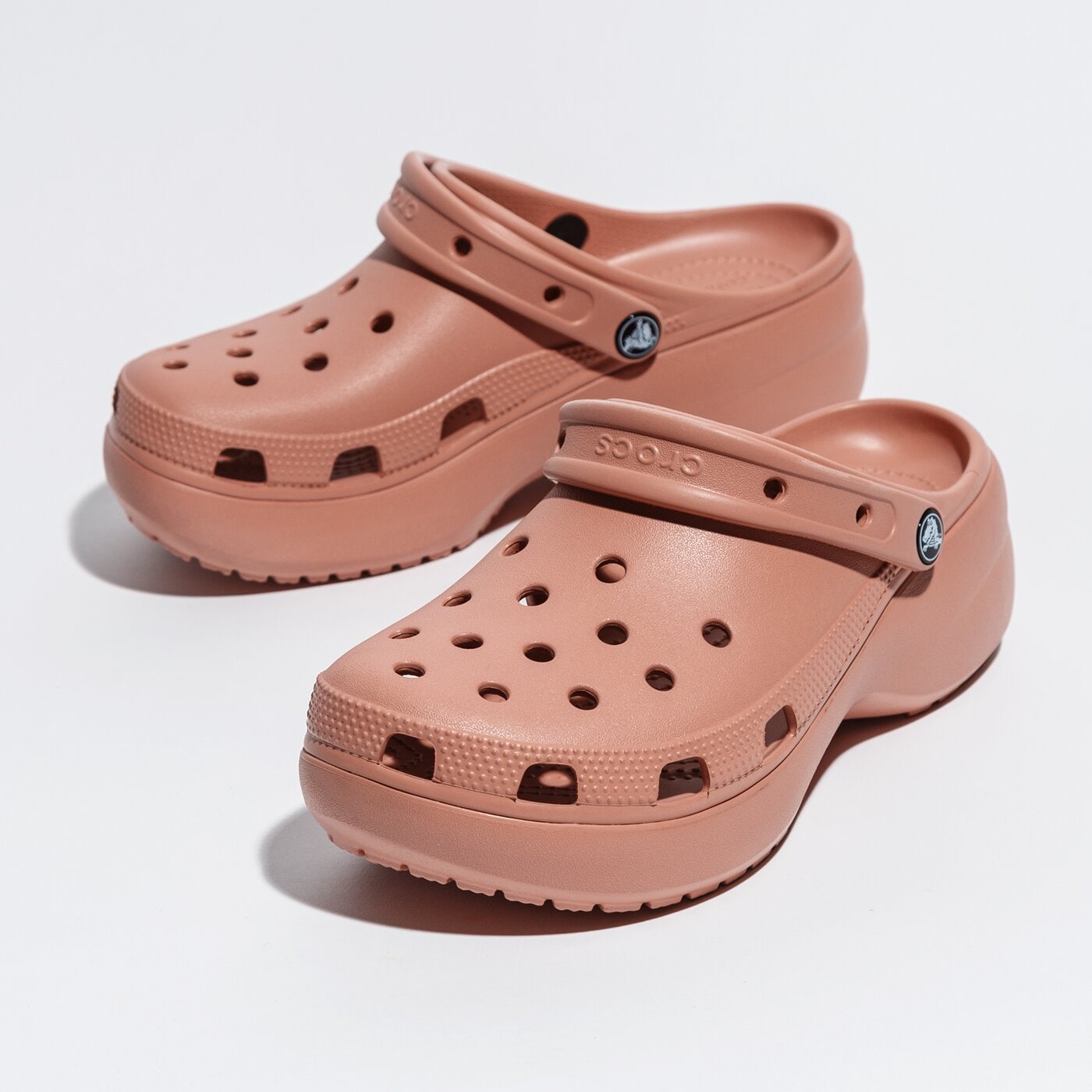 Damskie klapki CROCS CLASSIC PLATFORM CLOG W 206750-6rl kolor brązowy