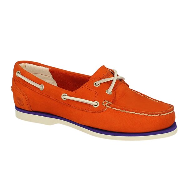 Damskie mokasyny i półbuty TIMBERLAND CLASSIC BOAT UNLINED BOAT SHOE 8860r kolor pomarańczowy