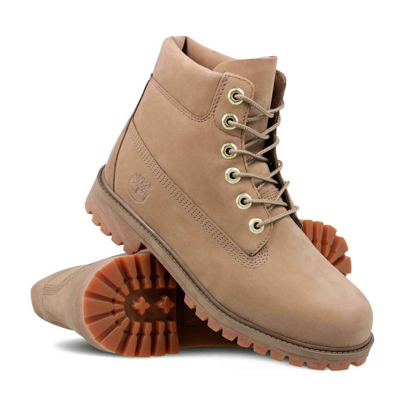 Dziecięce trapery TIMBERLAND PREMIUM 6 INCH WP BOOT  a1vdt kolor beżowy