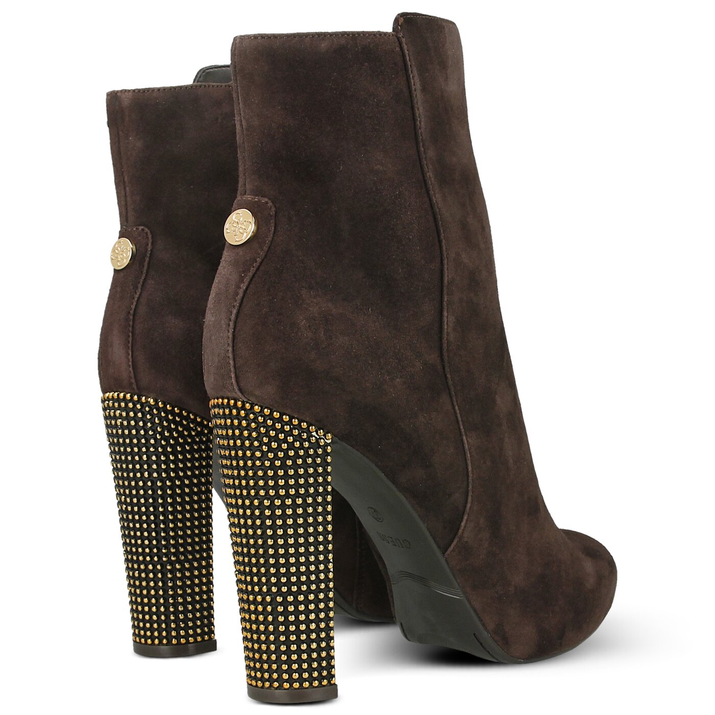 Damskie botki / sztyblety GUESS DODIE fldod3sue10brown kolor brązowy