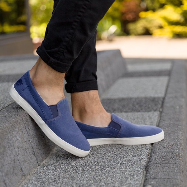 Męskie trampki TIMBERLAND NEWPORT BAY CANVAS PLAIN a16ep kolor niebieski