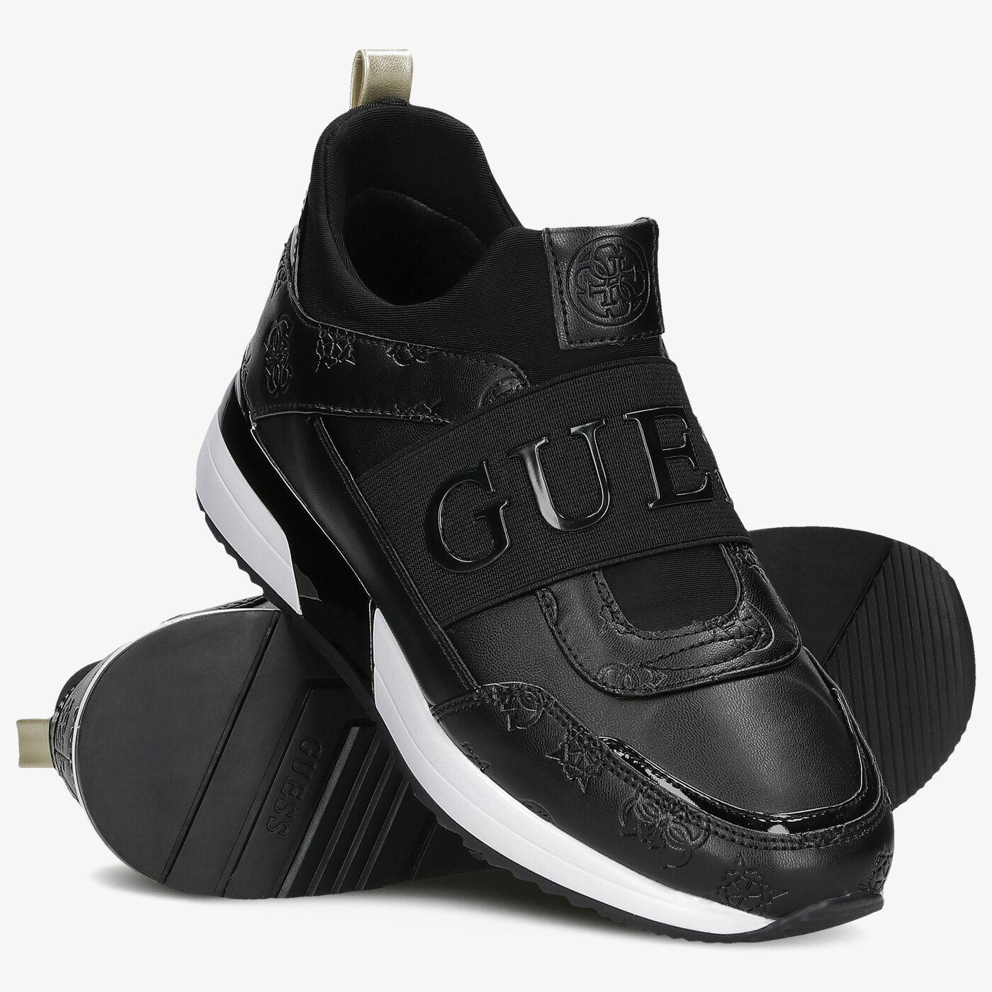 Damskie sneakersy (buty) GUESS MAYGIN fl6myipel12blkbl kolor czarny