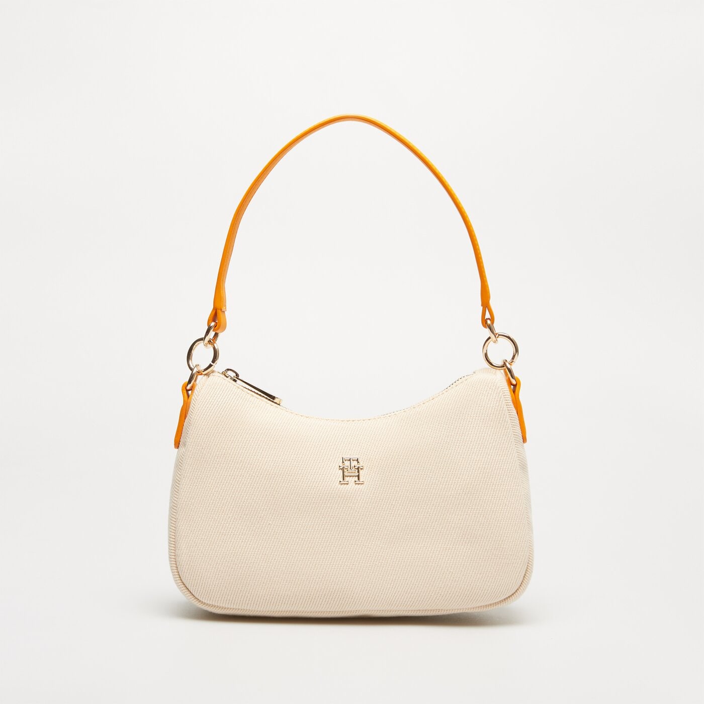 Damska torebka TOMMY HILFIGER TOREBKA POPPY CANVAS SHOULDER BAG aw0aw161110f4 kolor beżowy