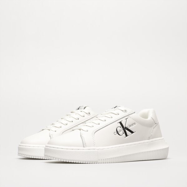 Damskie sneakersy (buty) CALVIN KLEIN CHUNKY CUPSOLE LACEUP MON LTH WN yw0yw00823ybr kolor biały