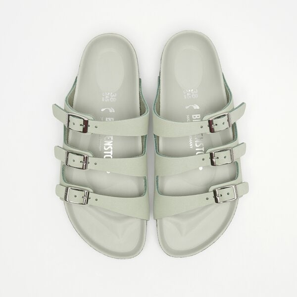 Damskie klapki BIRKENSTOCK FLORIDA LENB PURE SAGE HEX 1029450 kolor szary
