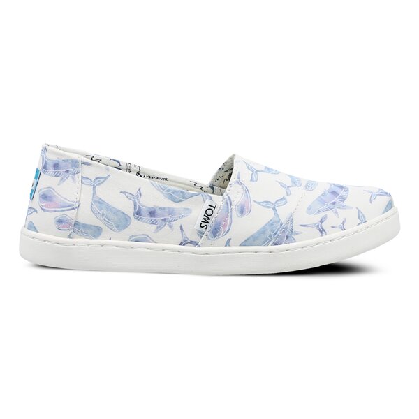 Dziecięce półbuty TOMS ALPARGATA - THE TOMS ANIMAL INITIATIVE OCEANA 10011561 kolor biały