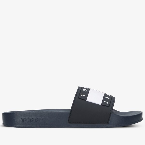 Damskie klapki TOMMY HILFIGER TOMMY JEANS FLAG POOL SLIDE en0en01378c87 kolor granatowy