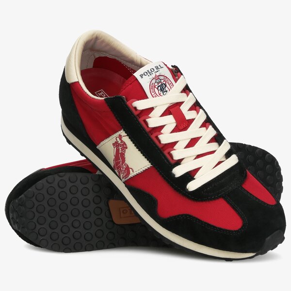 Męskie sneakersy (buty) POLO RL HANFORD LETAHER TRAIN 90 PP 809793816002 kolor czerwony