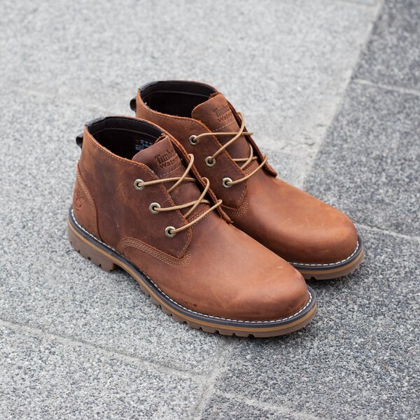 Męskie buty za kostkę TIMBERLAND WP CHUKKA a12es kolor brązowy