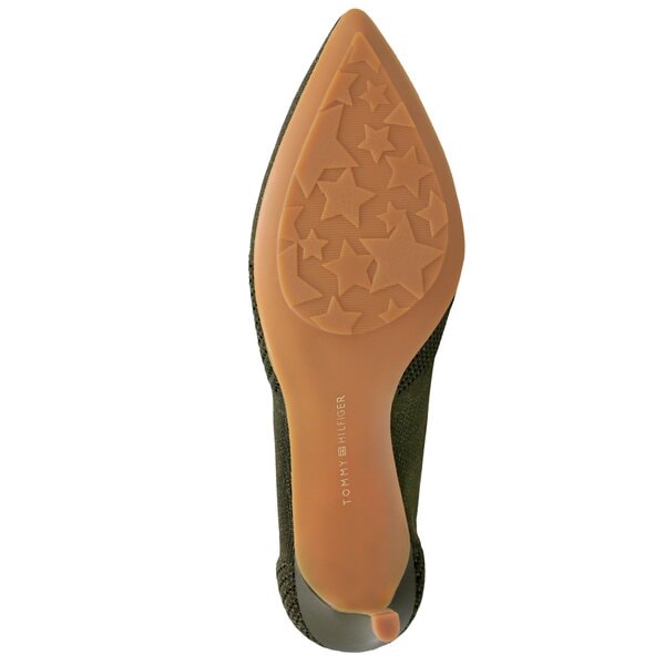 Damskie szpilki / czółenka TOMMY HILFIGER TOMMY KNIT POINTY PUMP fw0fw02971011 kolor khaki