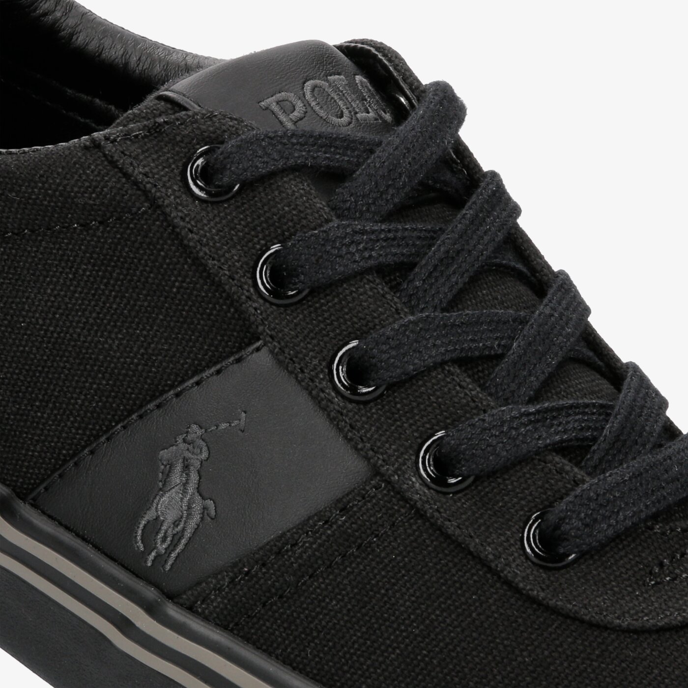 Męskie trampki POLO RL HANFORD NE BLACK/CHARCOAL/BLACK CANVAS 816176919c43 kolor czarny