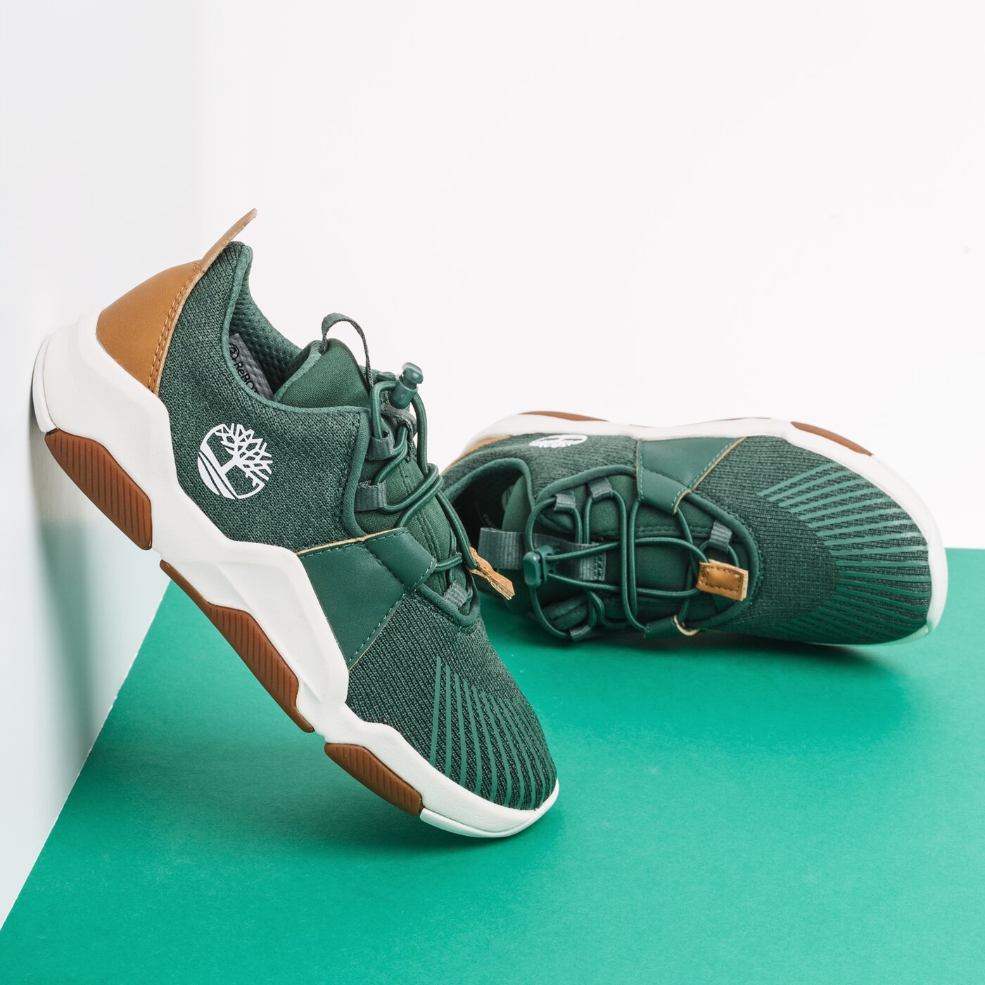 Dziecięce sneakersy (buty) TIMBERLAND EARTH RALLY FLEXIKNIT OX tb0a2bs6y181 kolor zielony