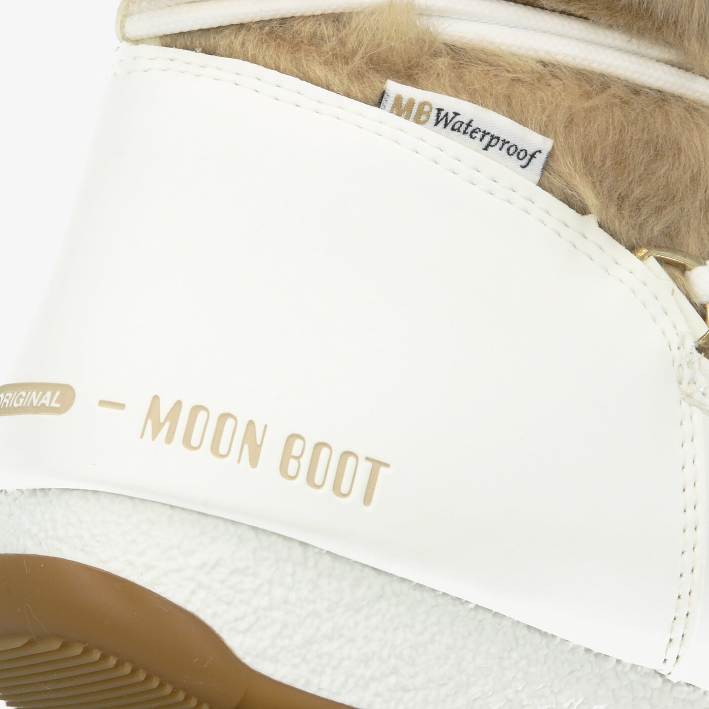 Damskie śniegowce MOON BOOT MONACO LOW FUR WP 3  #24009700002# kolor biały