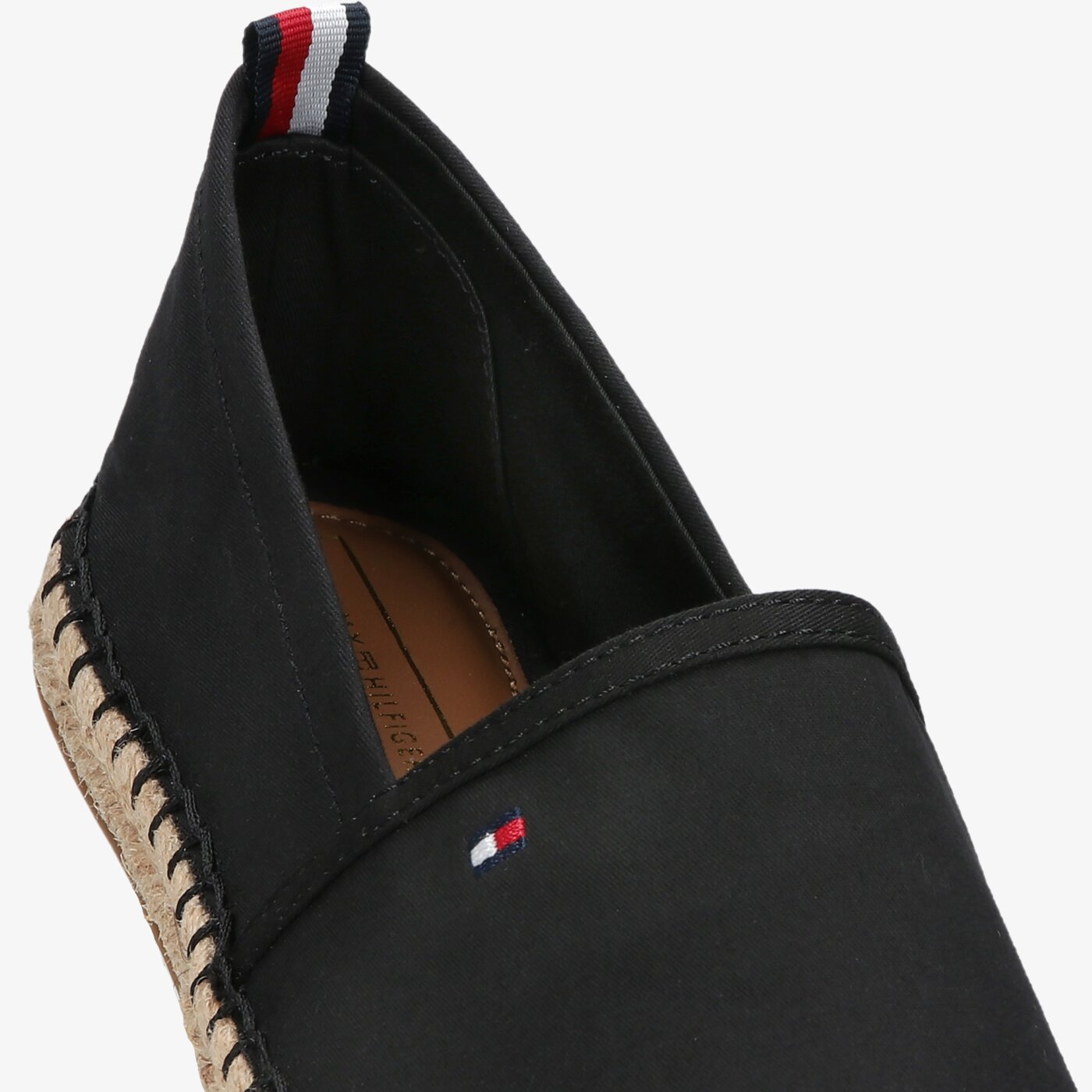 Damskie espadryle TOMMY HILFIGER BASIC TOMMY FLAT ESPADRILLE fw0fw06497bds kolor czarny