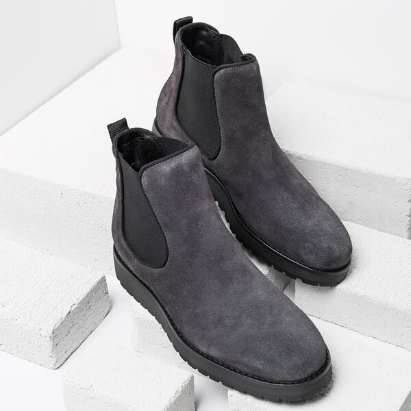 Damskie botki / sztyblety TOMMY HILFIGER RITA 5B fw0fw01828008 kolor szary